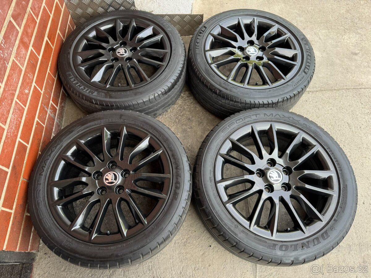 Alu 17" 5x112, škoda "CEPEUS Grafit" letní 70% TOP