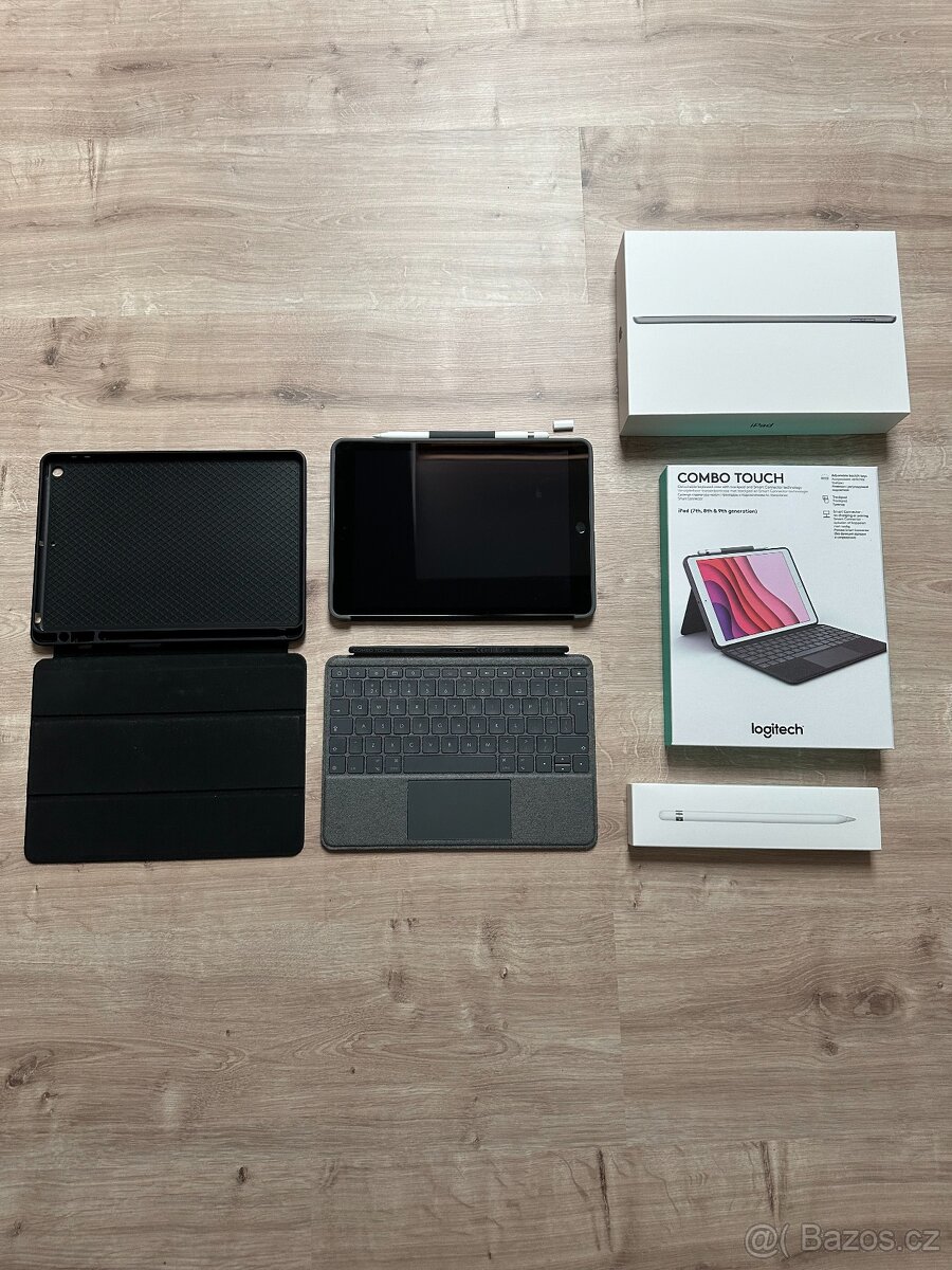 iPad 9. generace + Apple Pencil + Logitech klávesnice – TOP