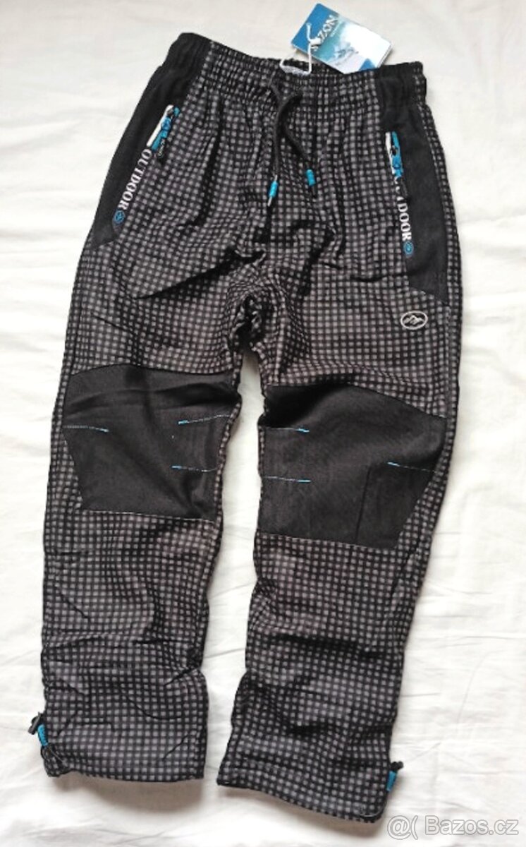 NOVÉ TEPLÉ OUTDOOROVÉ KALHOTY s fleecem, 12-13 let, 158 cm