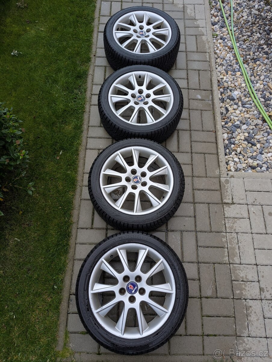 Saab 17" hliníková kola se zimními pneu