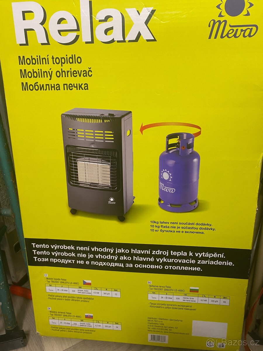 Přenosná plynová kamna+dvě lahve