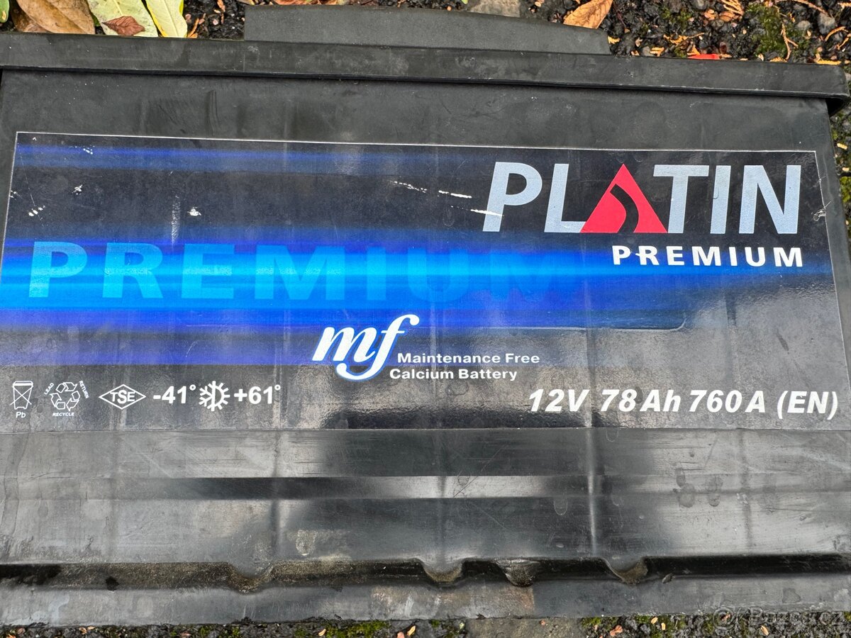 Nabízím autobaterii PLATIN Premium – 12V 78Ah 760A (EN)