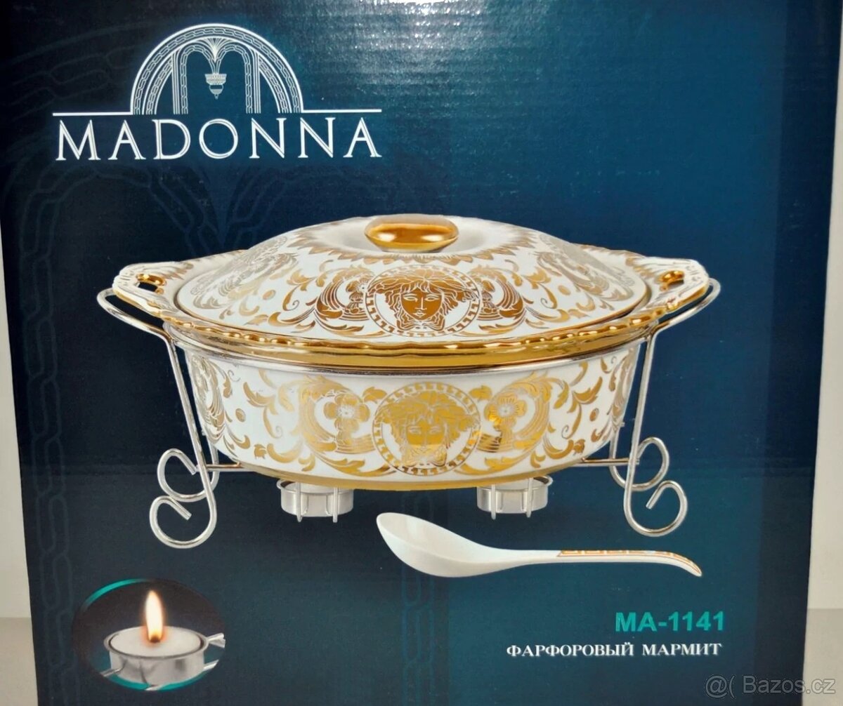 Porcelánový ohřívač jídla / mísa na polévku