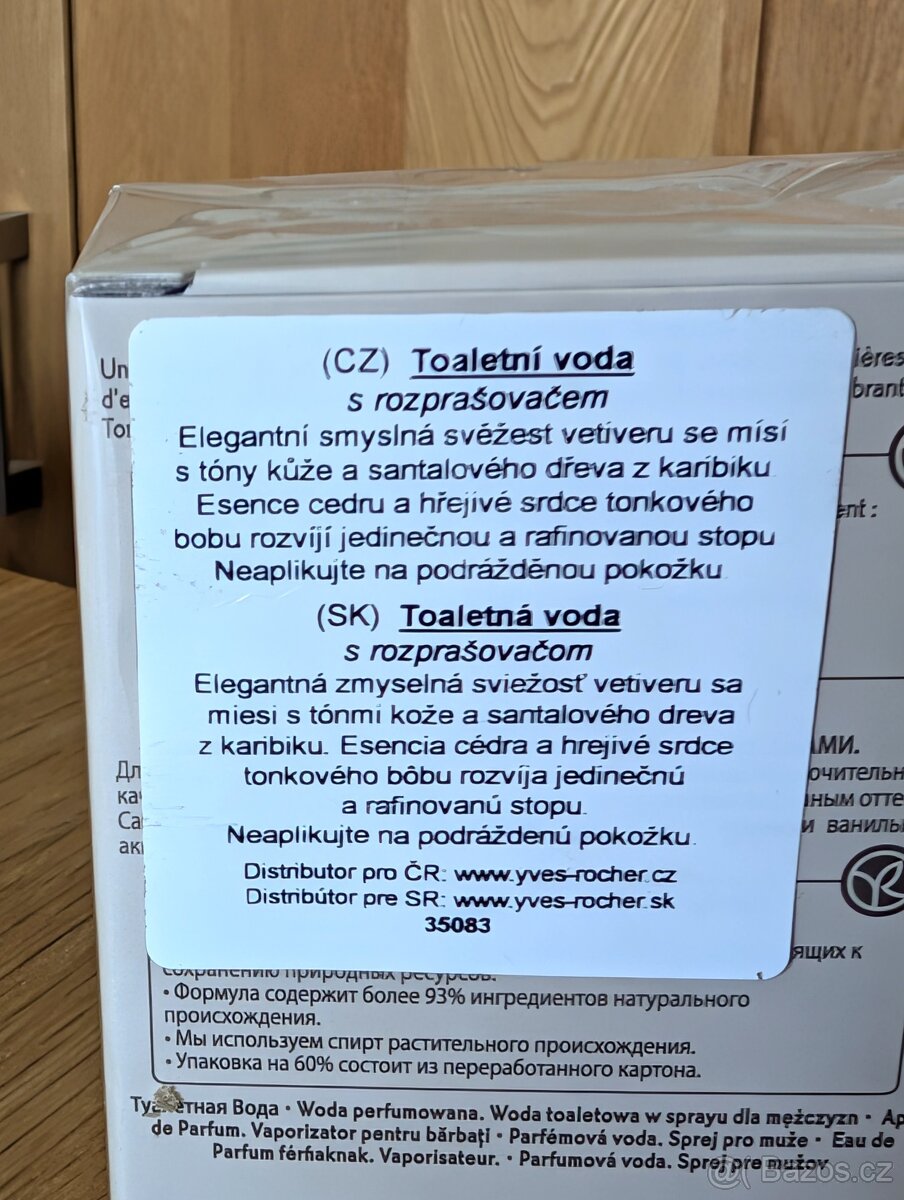 nerozbalená pánská toal. voda Cuir Vetiver, Yves Rocher