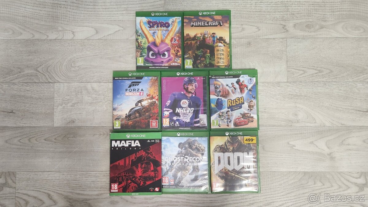 Sada her na Xbox One, různé druhy