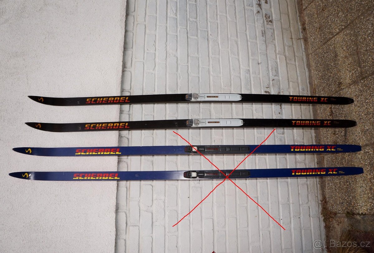 Běžky SNS 205cm Scherdel, bezvadný stav, málo jeté.