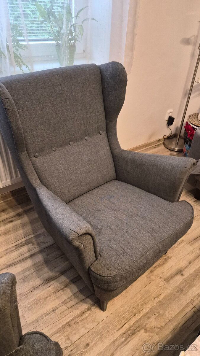 2x Křeslo IKEA + rozkládací pohovka