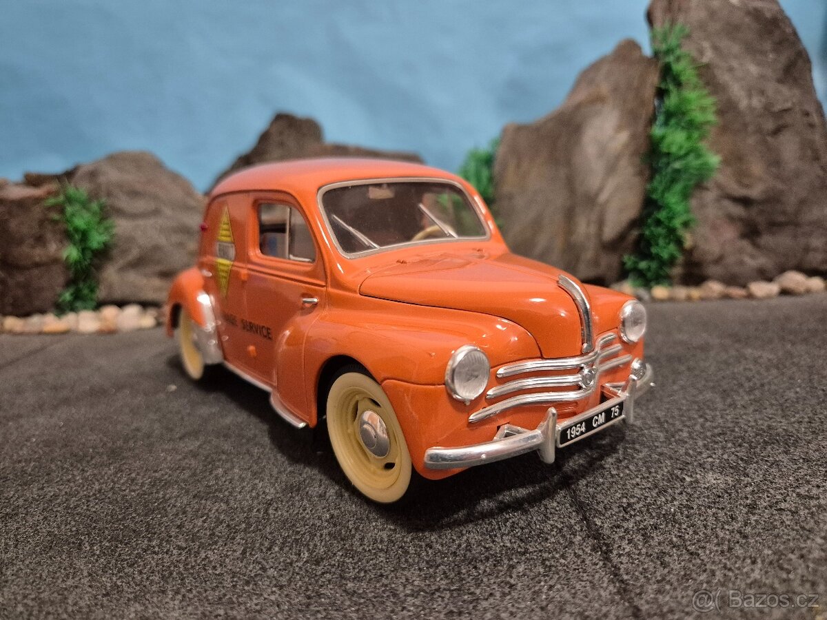Prodám model 1:18 Renault 4CV garage service