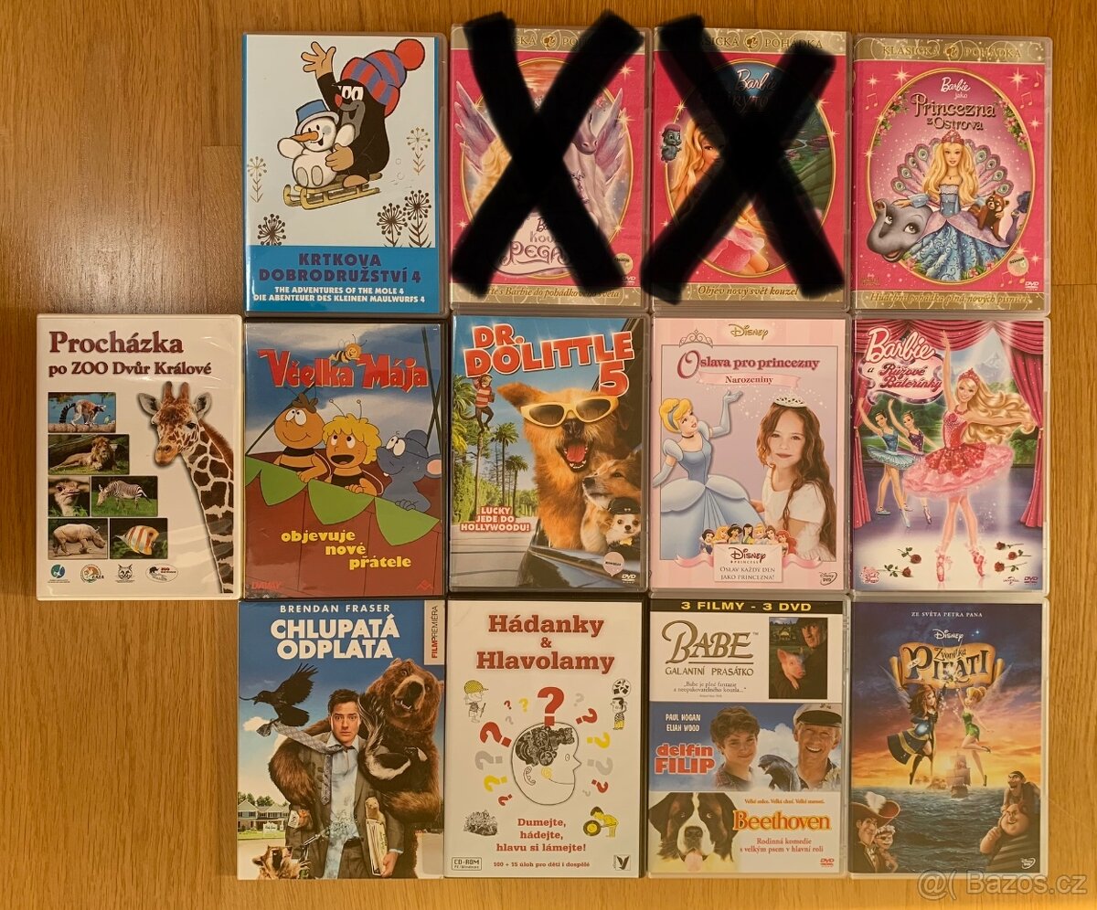 DVD – Zvonilka, Barbie, Krtek...