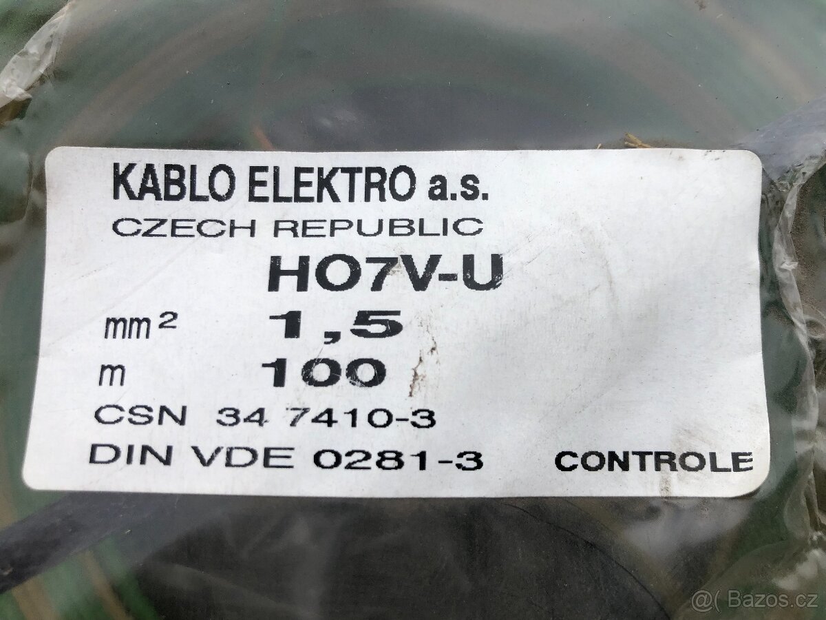 prodám nepoužité CU vodiče