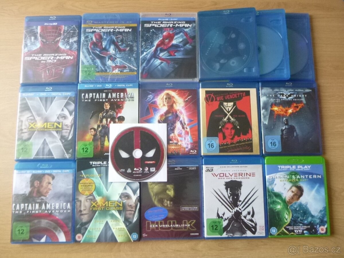 17x KOMIKSOVY FILM NA BLU-RAY (celkem 29 disku)