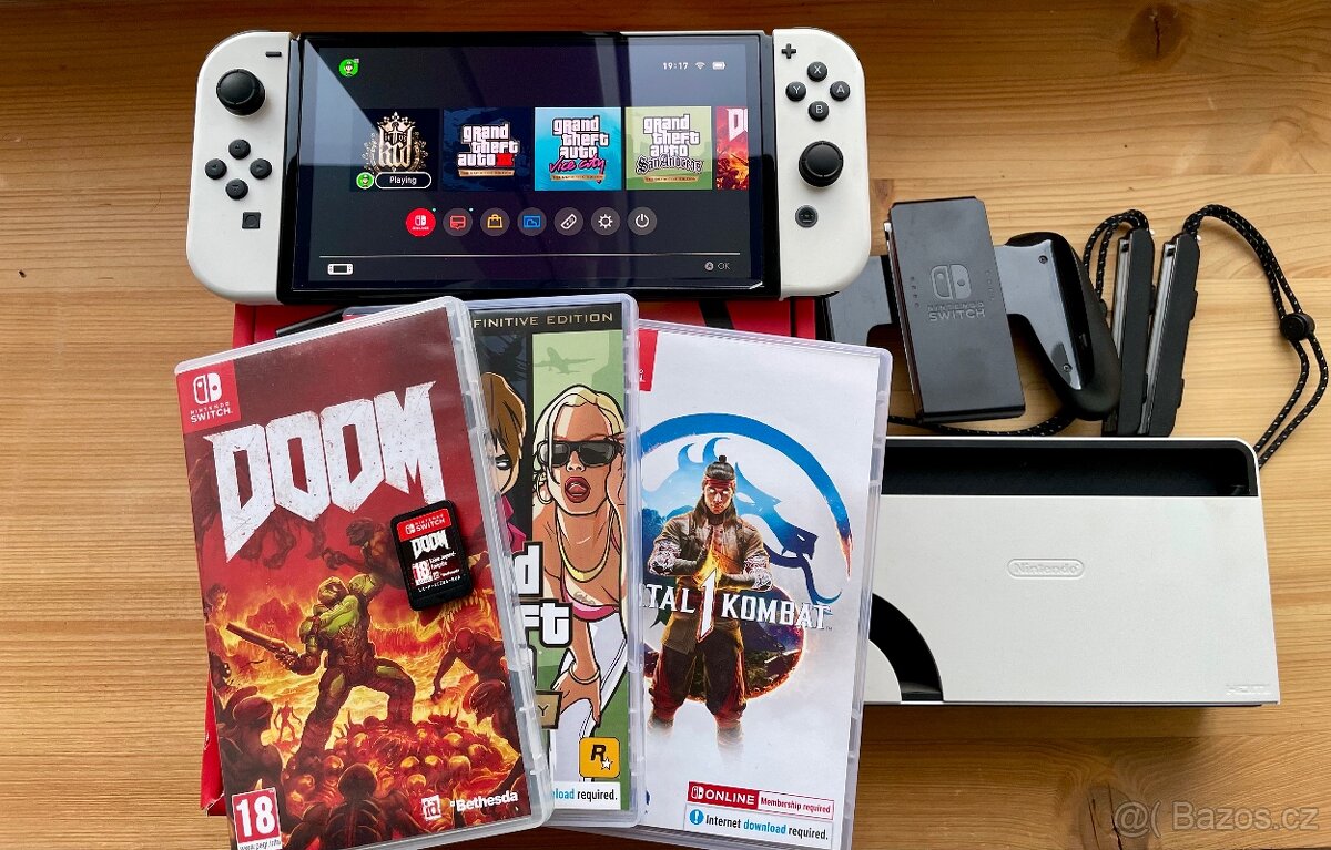 Nintendo switch oled +hry+ Karta paměť 256gb