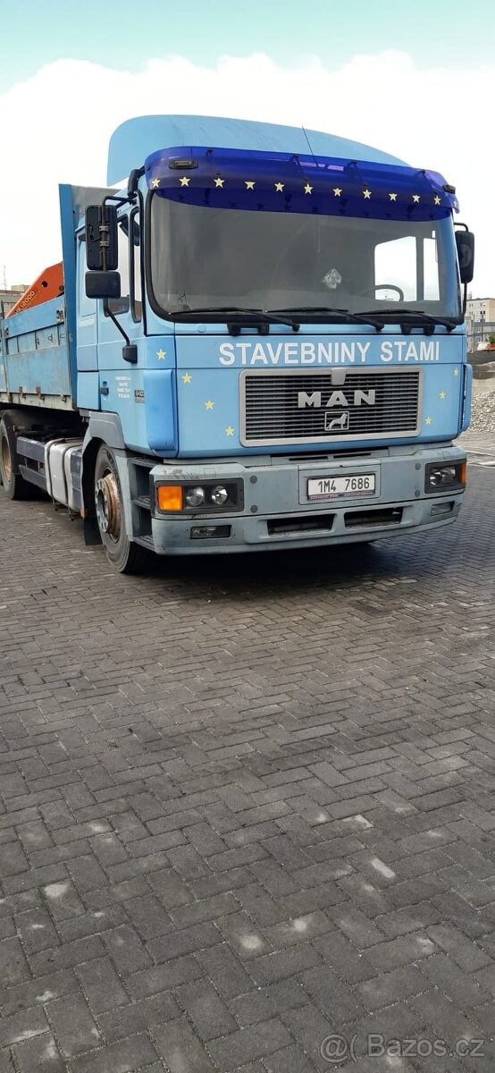 valník MAN 26.403 + Palfinger PK12000B + Schwarzmüller PA2/E