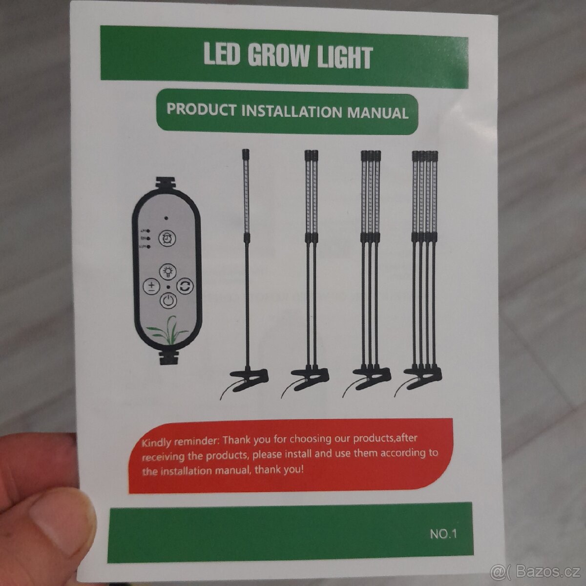 Led osvětlení, 4 lišty a klip, napájecí 3A USB adaptér