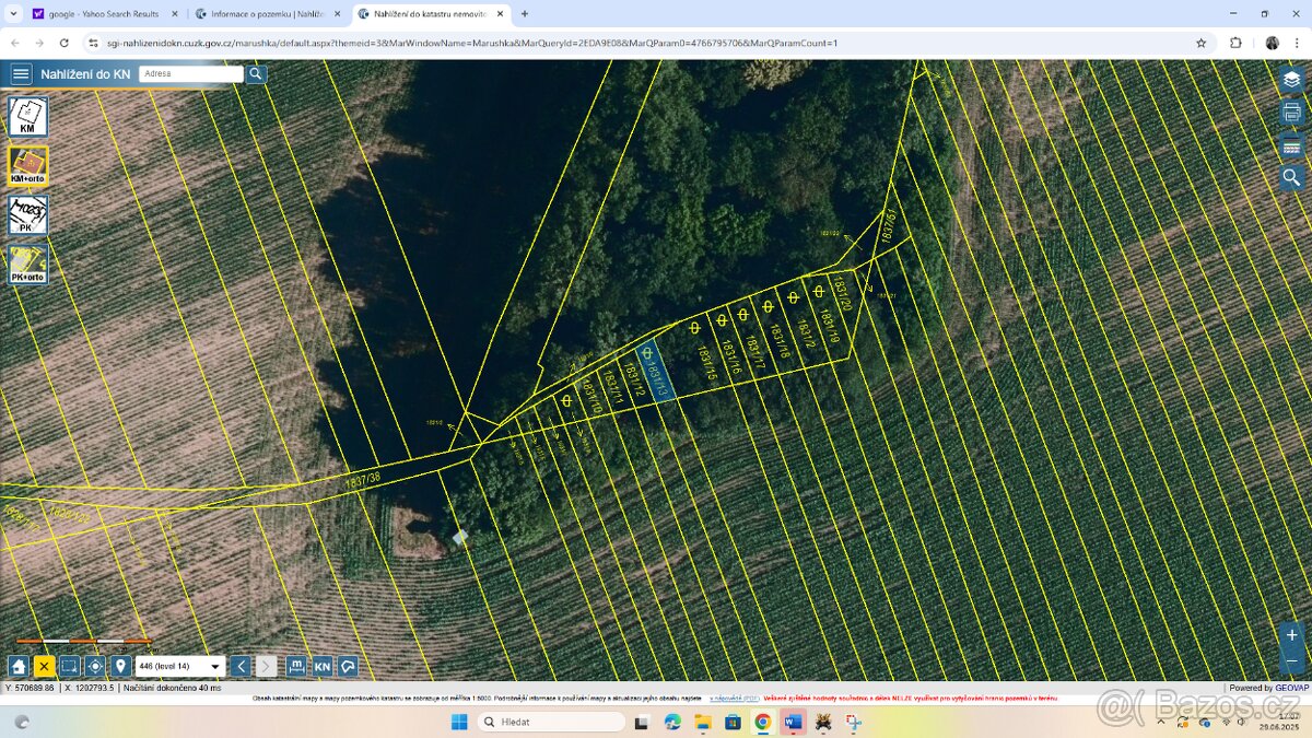 Prodej pozemků 11.377 m² Dolní Bojanovice orná půda