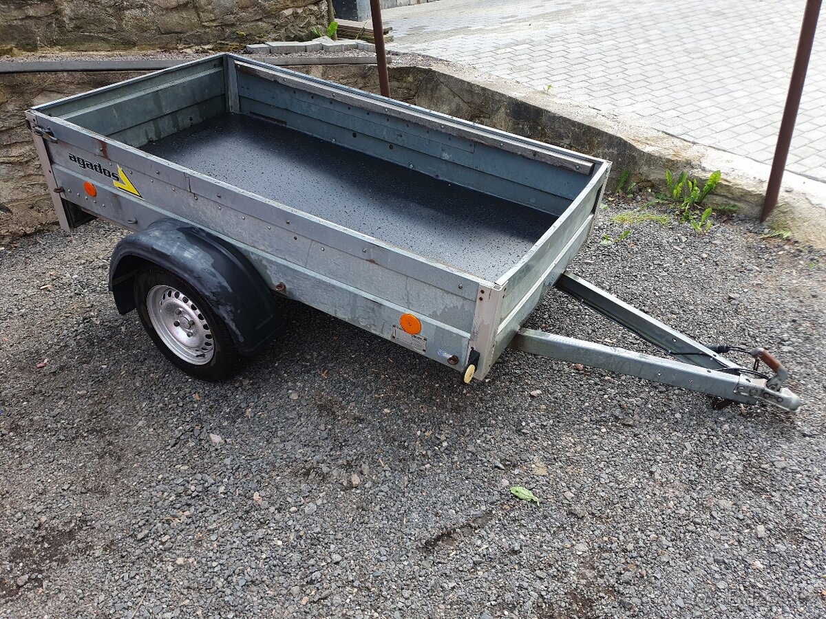 Přívěsný vozík 206x110 do 750kg. STK 06/29