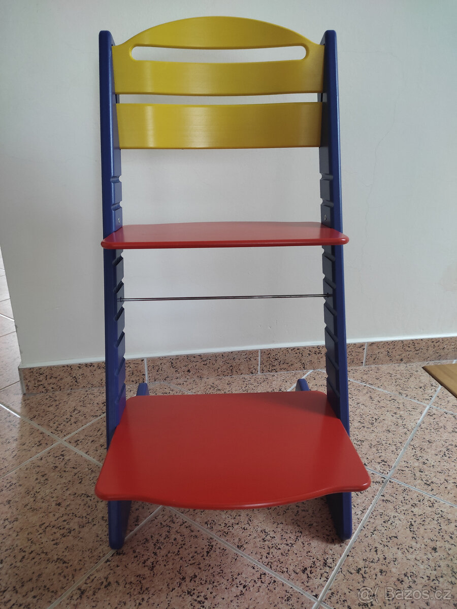 DĚTSKÁ DŘEVĚNÁ JÍDELNÍ STAVITELNÁ ŽIDLE JITRO BABY