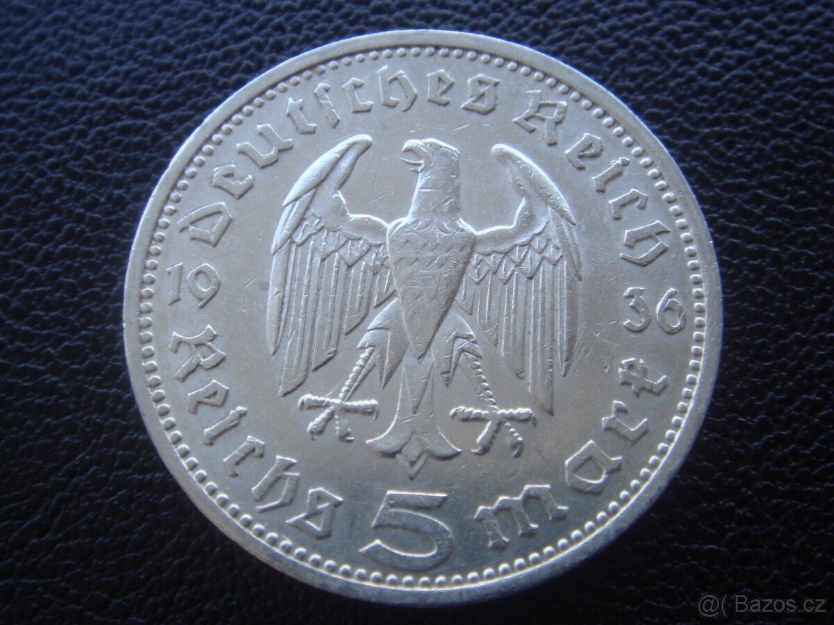 5 Reichsmark 1936 A  (Říšská 5 marka)