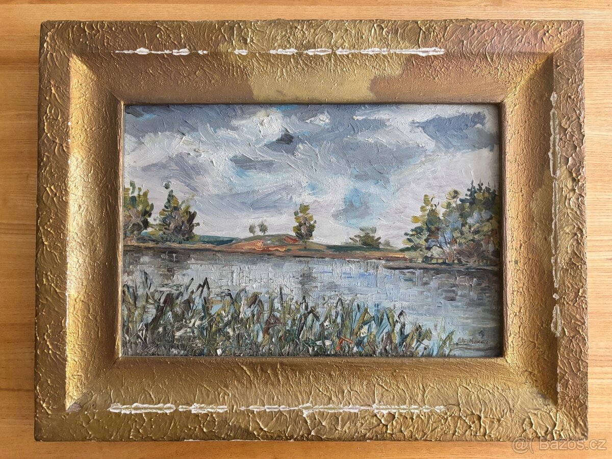 Obraz Stanislav Příhoda, Sázava 1964, olej 35x46