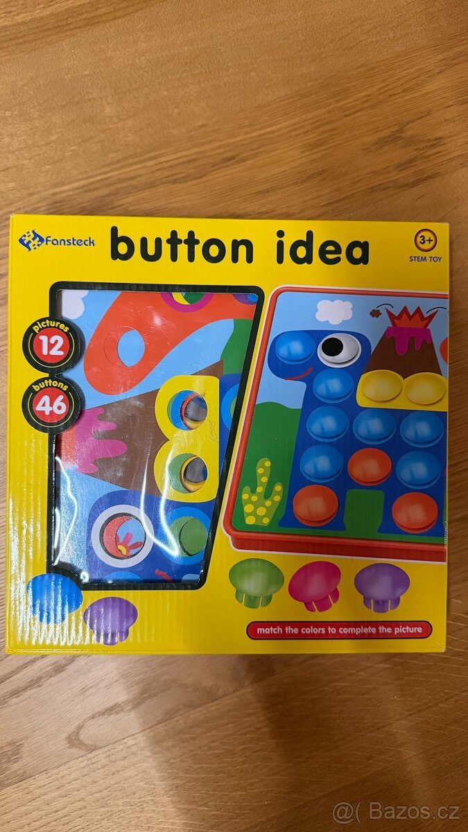 Fansteck button idea, vzdělávací knoflíková mozaika