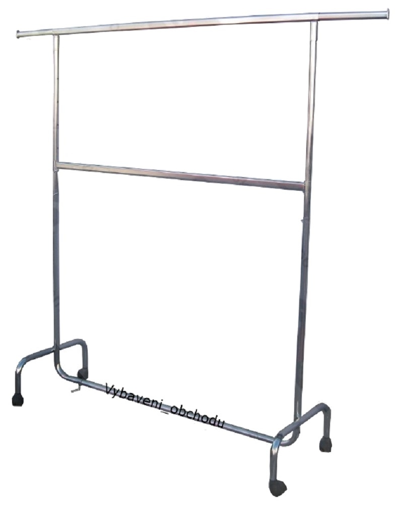 Dvoupatrový Výškově Stavitelný stojan ( štendr ) na oděvy
