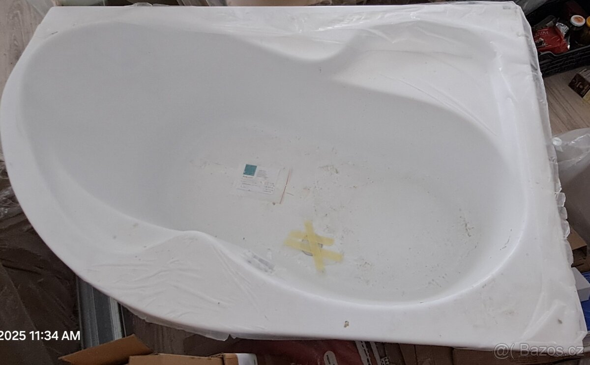 Asymetrická vana Roth Tullip 160x100 cm akrylát pravá