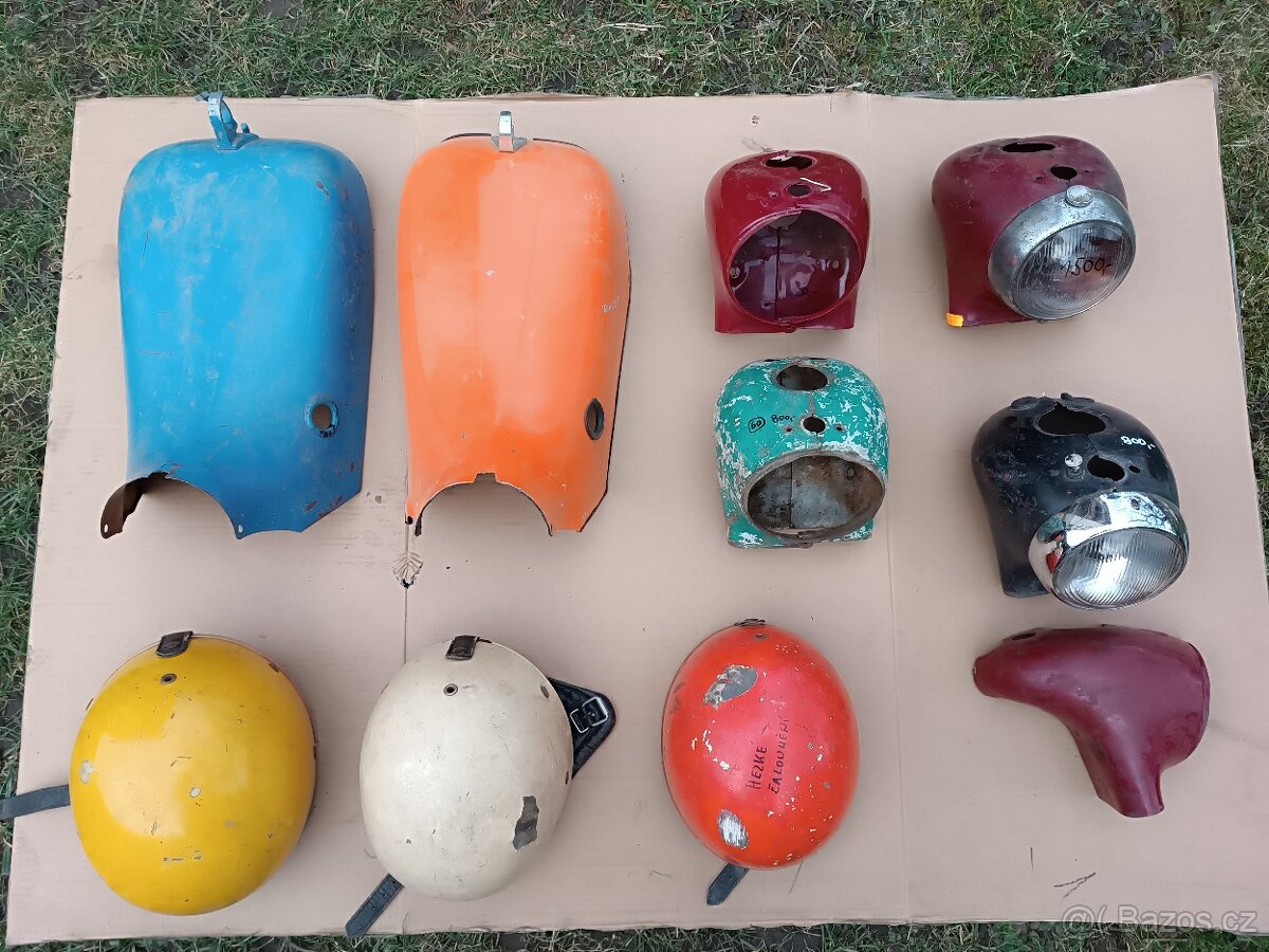 Jawa bříško,maska 555,helma,kokos