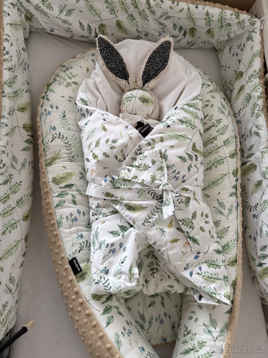 Set do postýlky hnízdečko mantinel zavinovačka