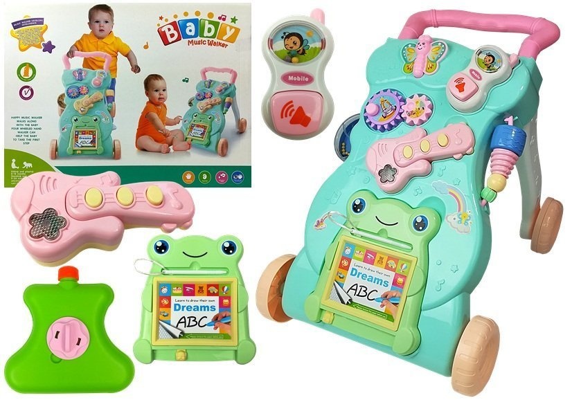 Dětské chodítko hrající melidii pastelové NOVÉ