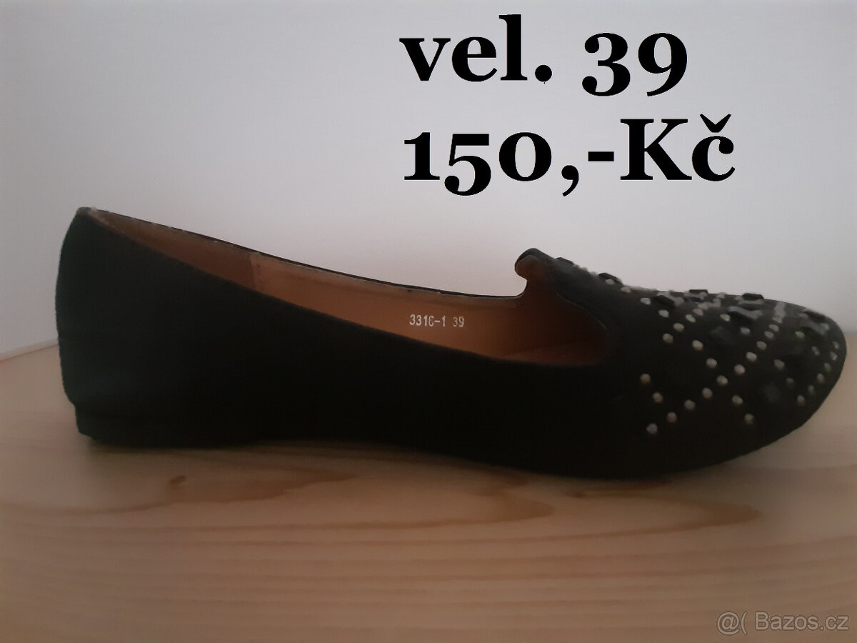 Černé baleríny vel. 39