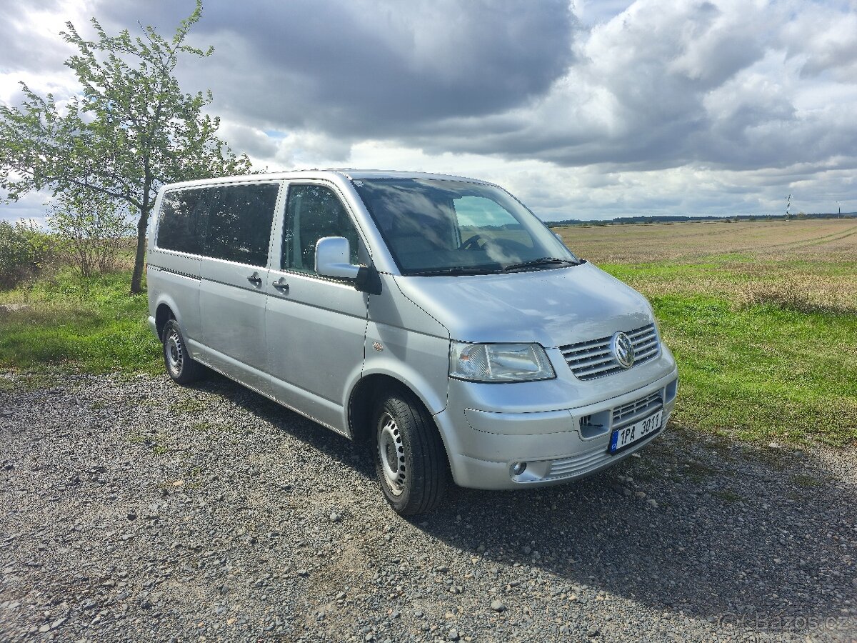 VW T5 Caravelle 1.9, 75kw, 9míst,LONG 2x šoupačky