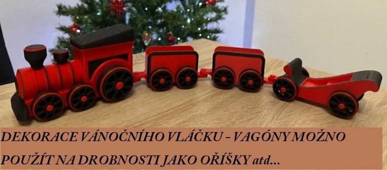 Dekorace vánočního vláčku