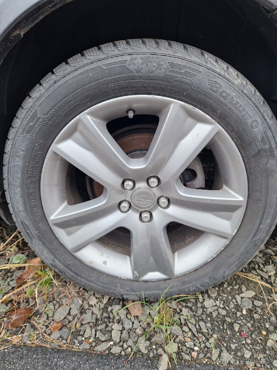 Prodám Alu Kola Subaru + zimní pneu Barum