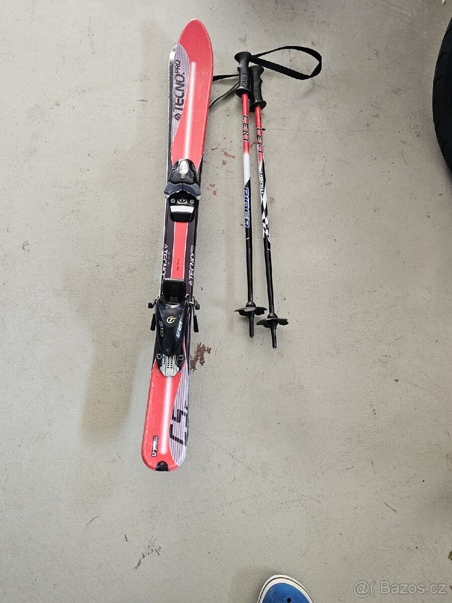 Prodám lyze TecnoPro 100 cm a hůlky Leki 75cm
