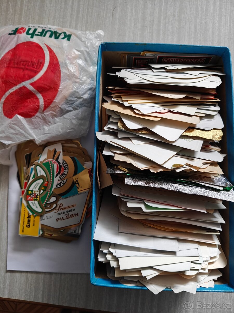Pivní etikety sbírka stovek kousků