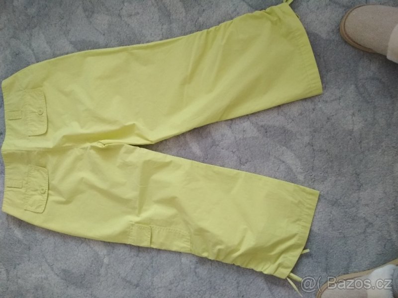 Dámské plátěné 3/4 kalhoty