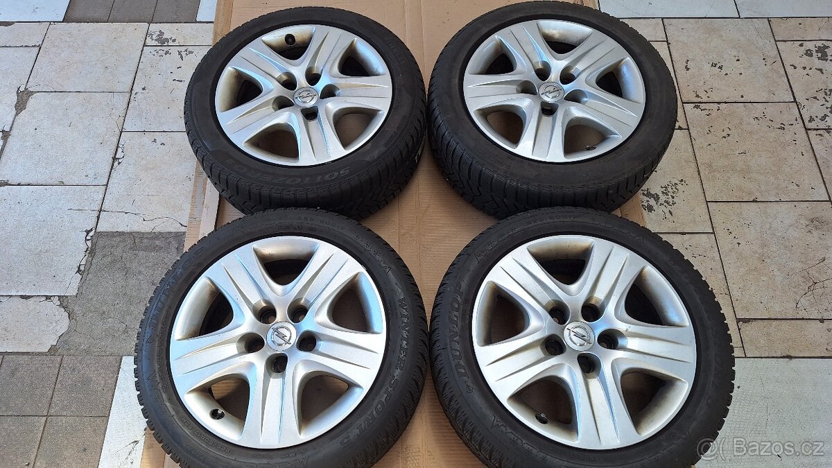 Sada disků Opel 17" 5x120 zimní pneu 225/50 R17 6-7mm