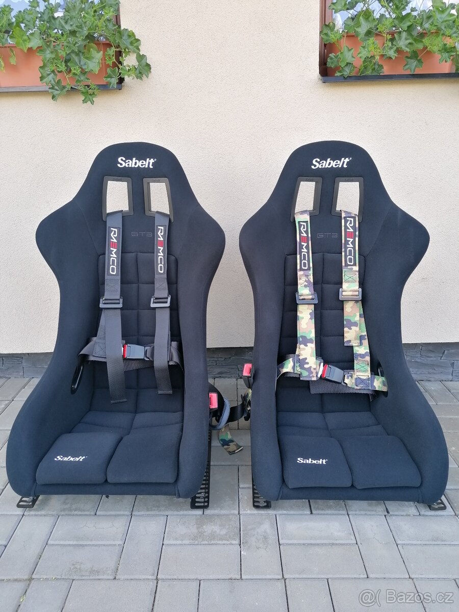 Sedačky FIA SABELT GT3 + PÁSY RAEMCO