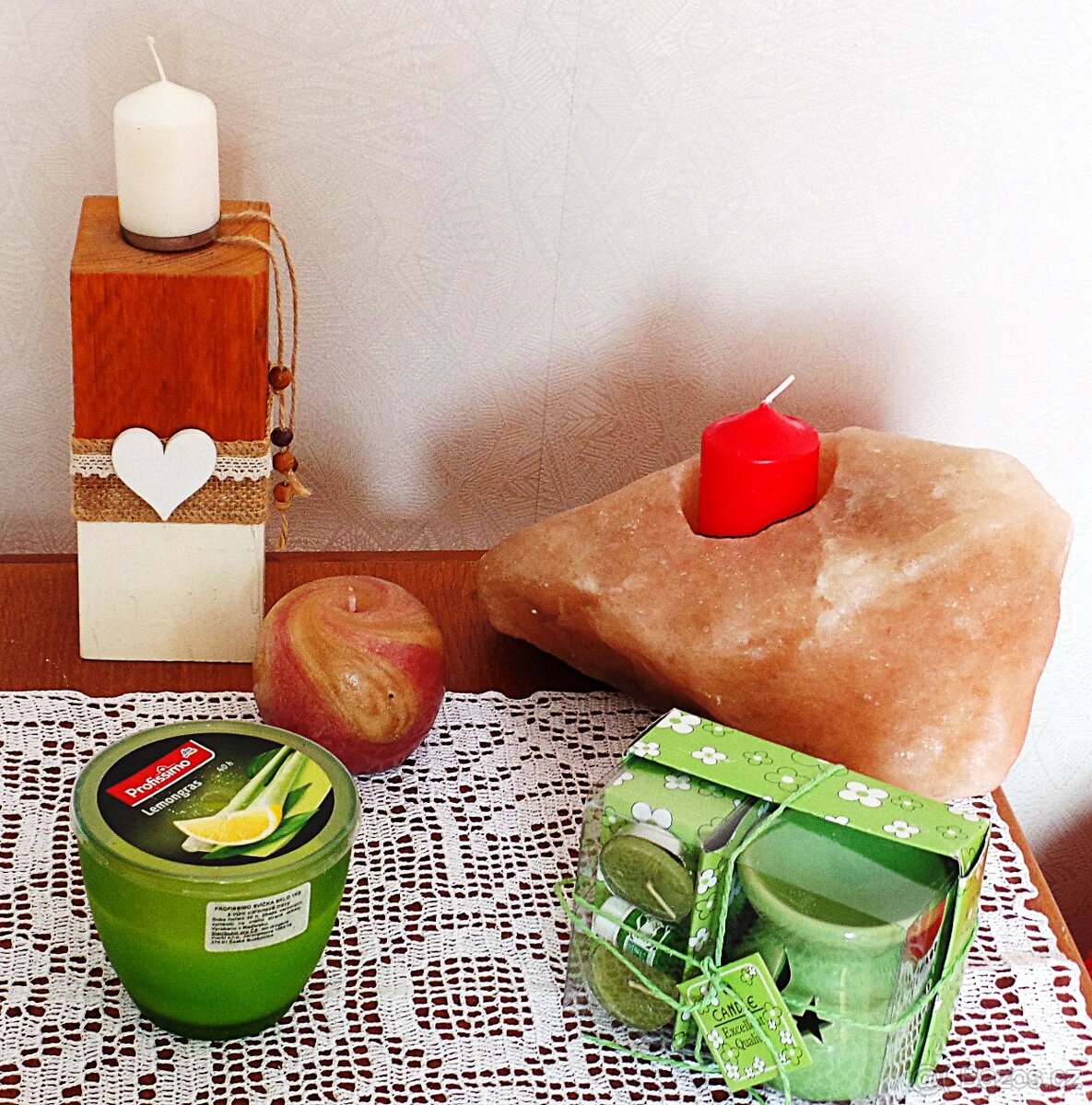 Svíčky, svícny, aromalampa