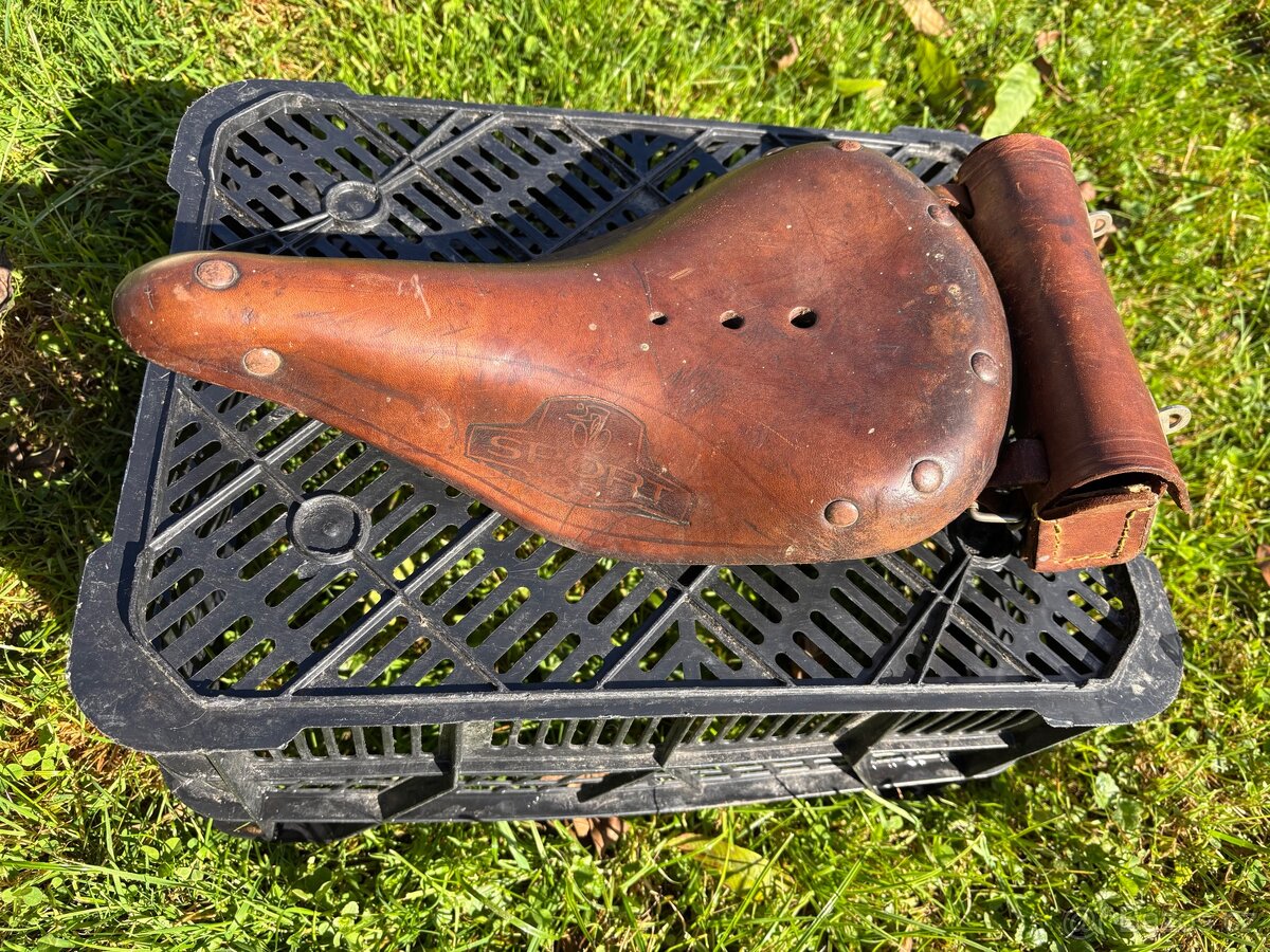 Originální kožené sedlo na kolo