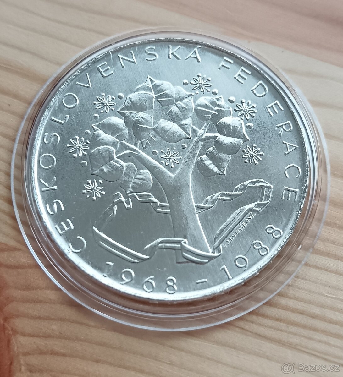 Stříbrná pamětní mince Československa 500kčs Federace 1988