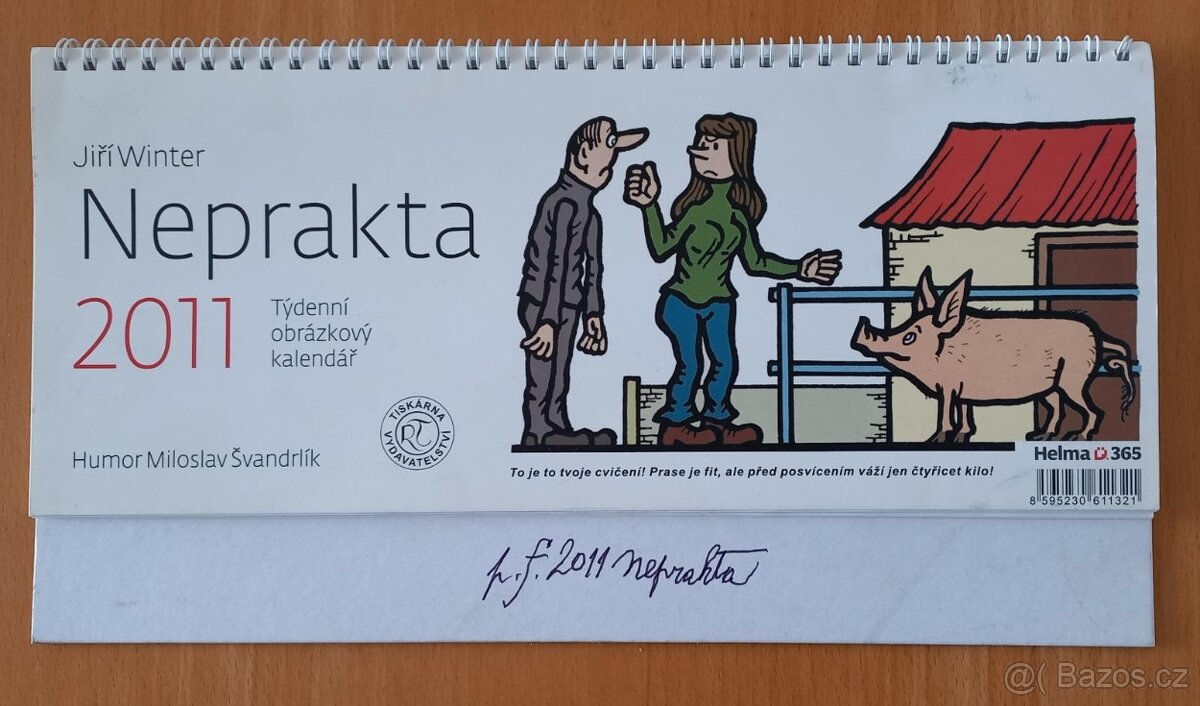 Autogram, podpis, Jiří Winter Neprakta, stolní kalendář 2011