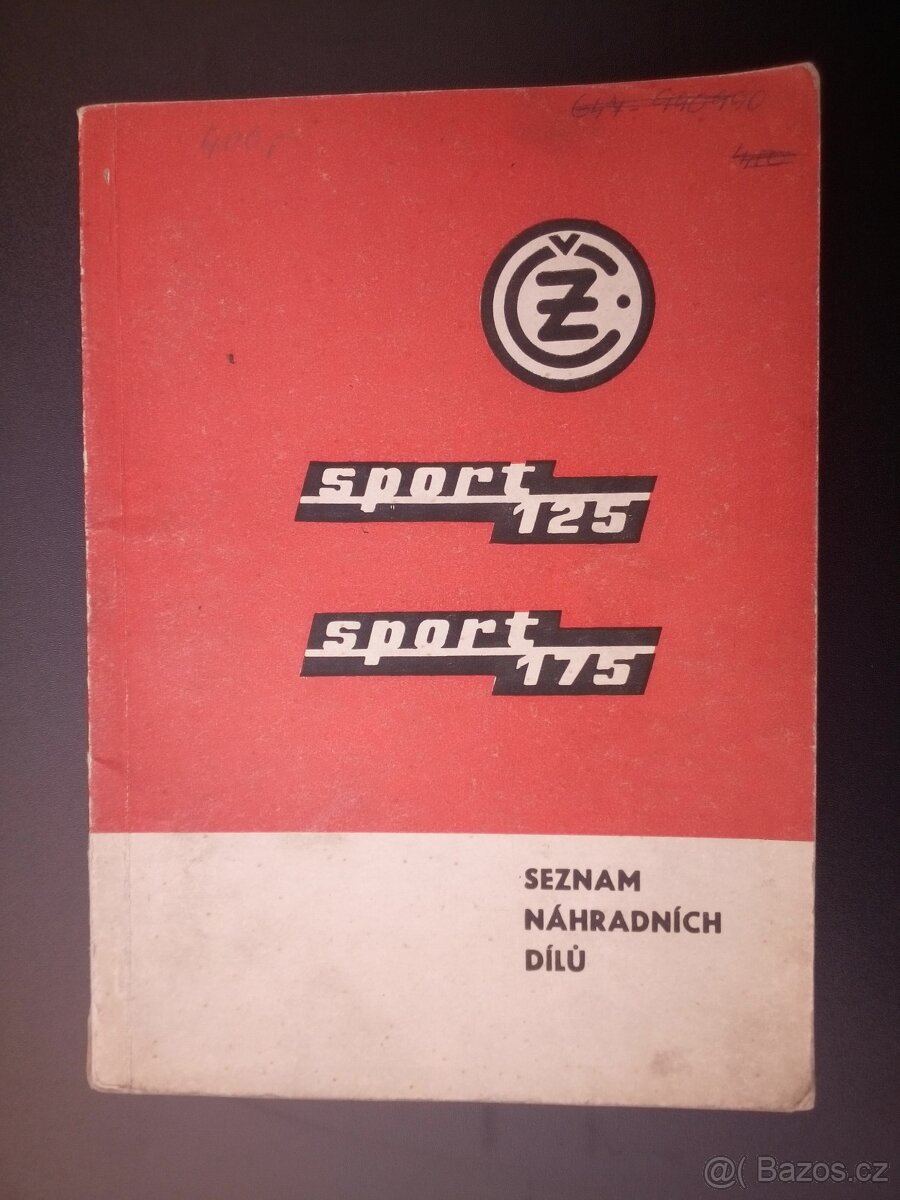 čZ sport 125, sport 175-seznam náhradních dílů1971 barevný