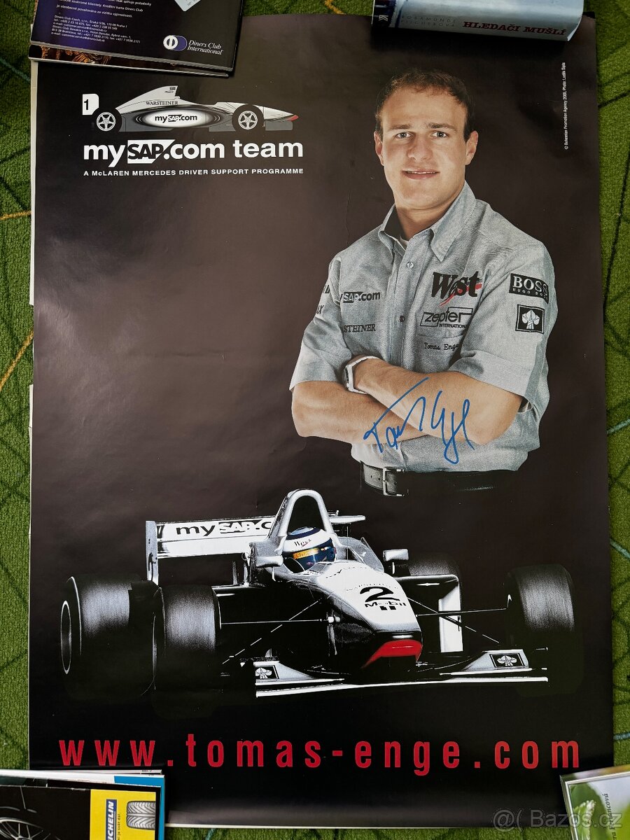 Formule 1 dva plakáty s podpisem - Tomáš Enge