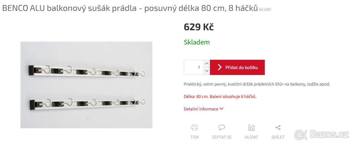 Prodám držák prádelních šňůr