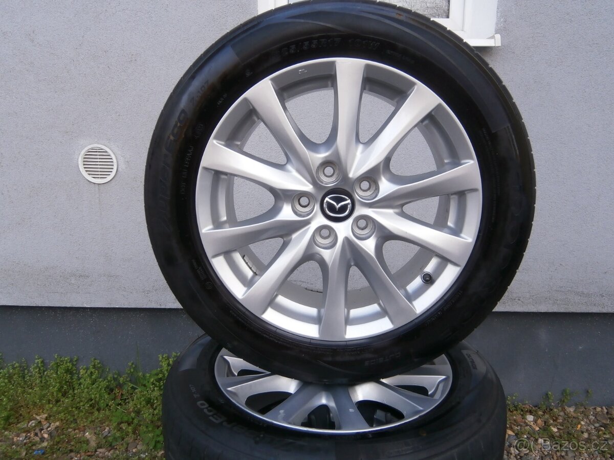 letní alu kola 5 x 114.3 225 55 17 originál mazda