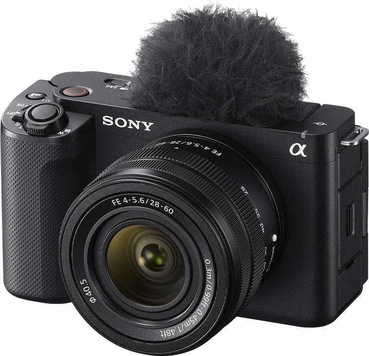 Sony ZV-E10 + setový objektiv 16-50mm + SmallRig cage + 3x n