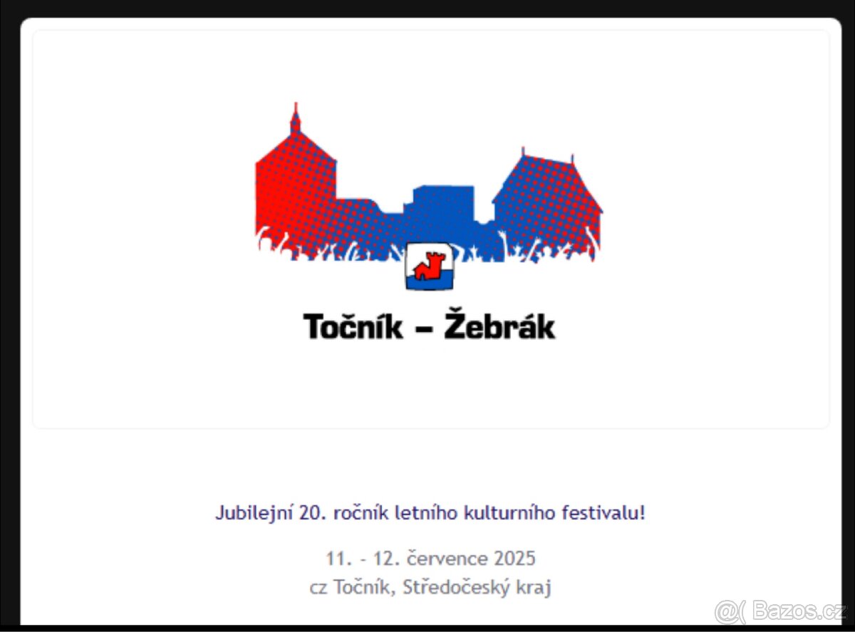Točník - Žebrák pro 2 na pa a so