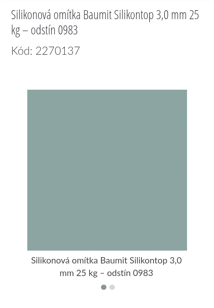Silikonová omítka Baumit
