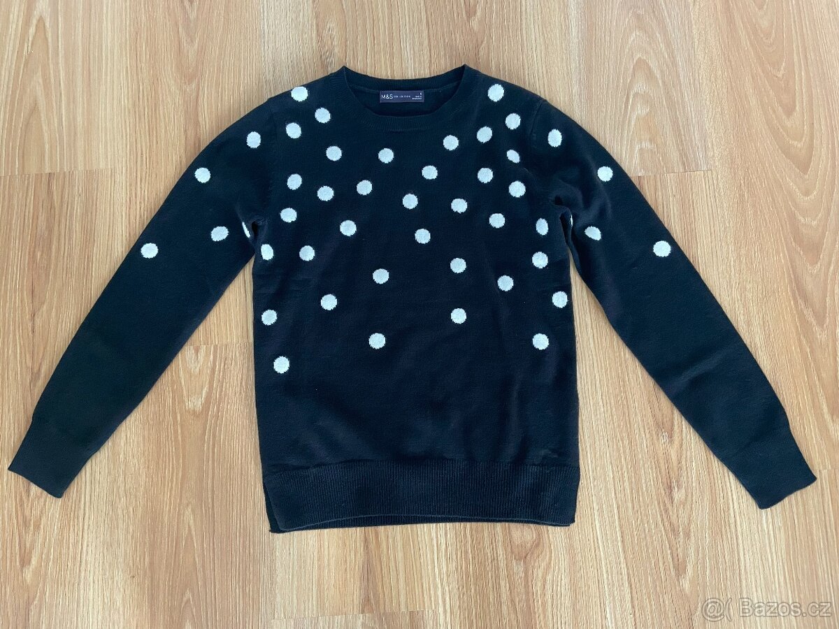 Svetřík Marks & Spencer s puntíky - NOVÝ - velikost 34
